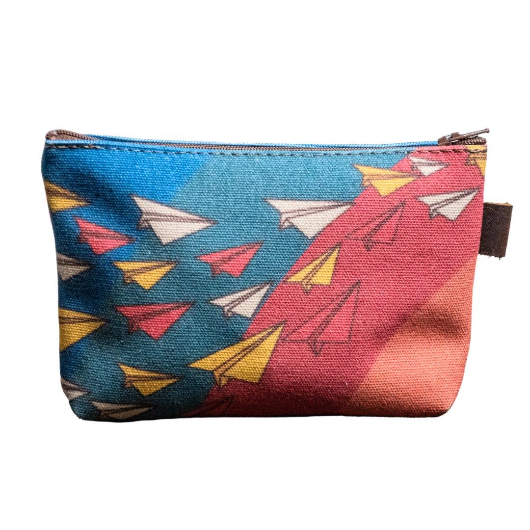 Flying Fucks | Hand printed MEDIUM Canvas Pouch