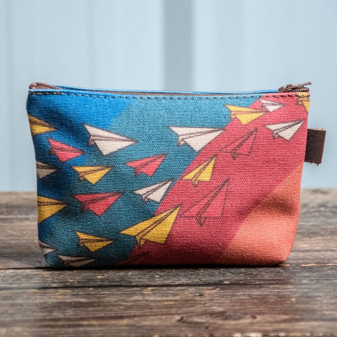Flying Fucks | Hand printed MEDIUM Canvas Pouch