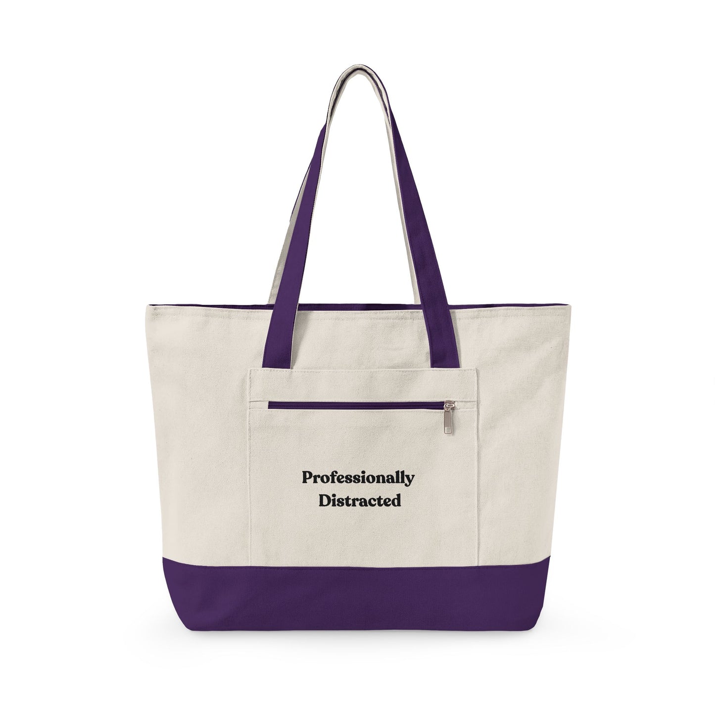 Professionally Distracted Zippered Everyday Tote