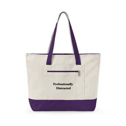 Professionally Distracted Zippered Everyday Tote