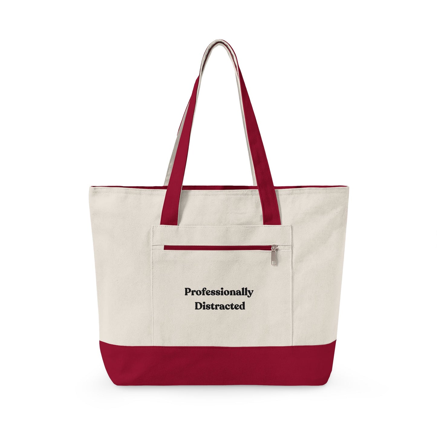 Professionally Distracted Zippered Everyday Tote