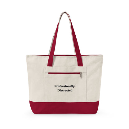 Professionally Distracted Zippered Everyday Tote