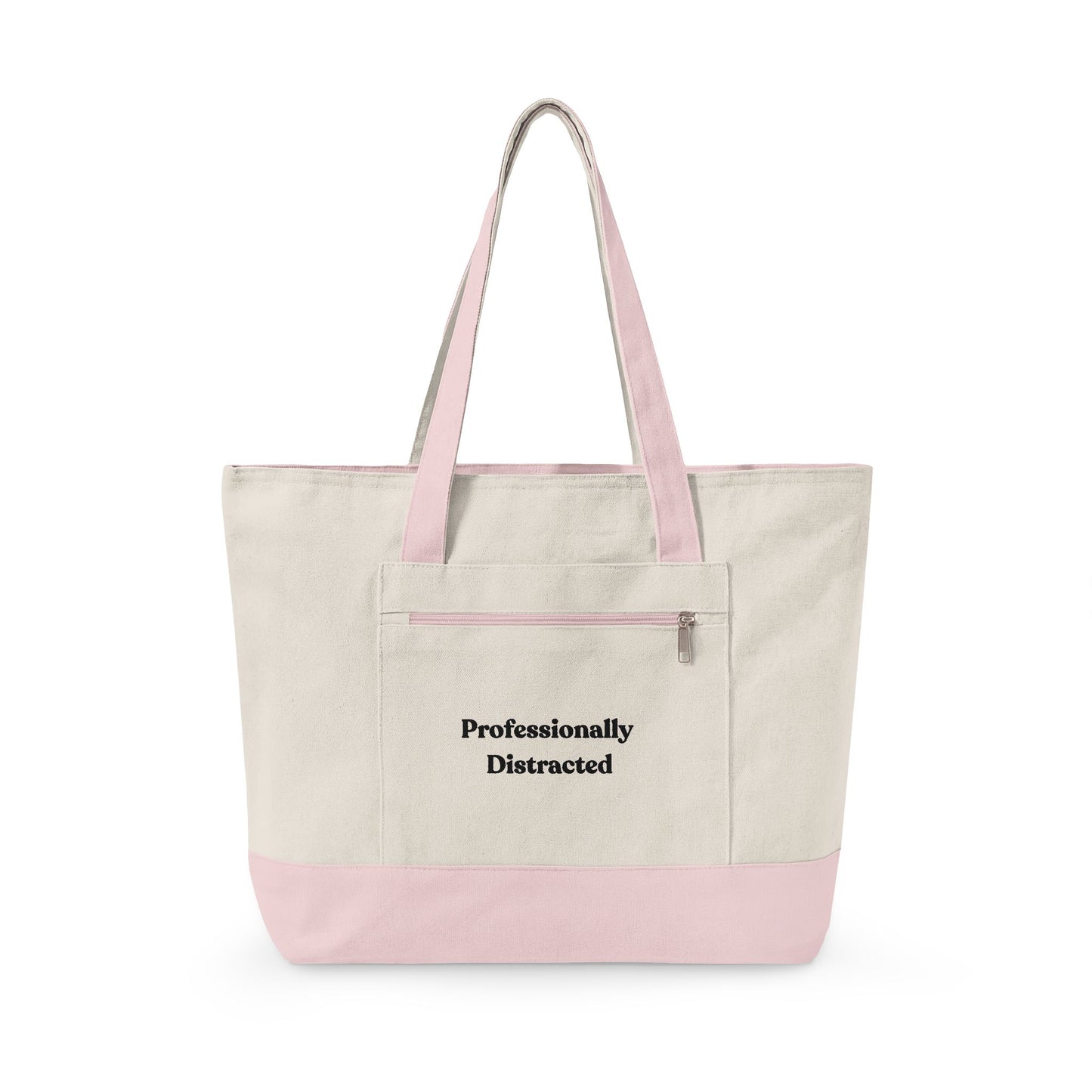 Professionally Distracted Zippered Everyday Tote