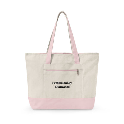 Professionally Distracted Zippered Everyday Tote