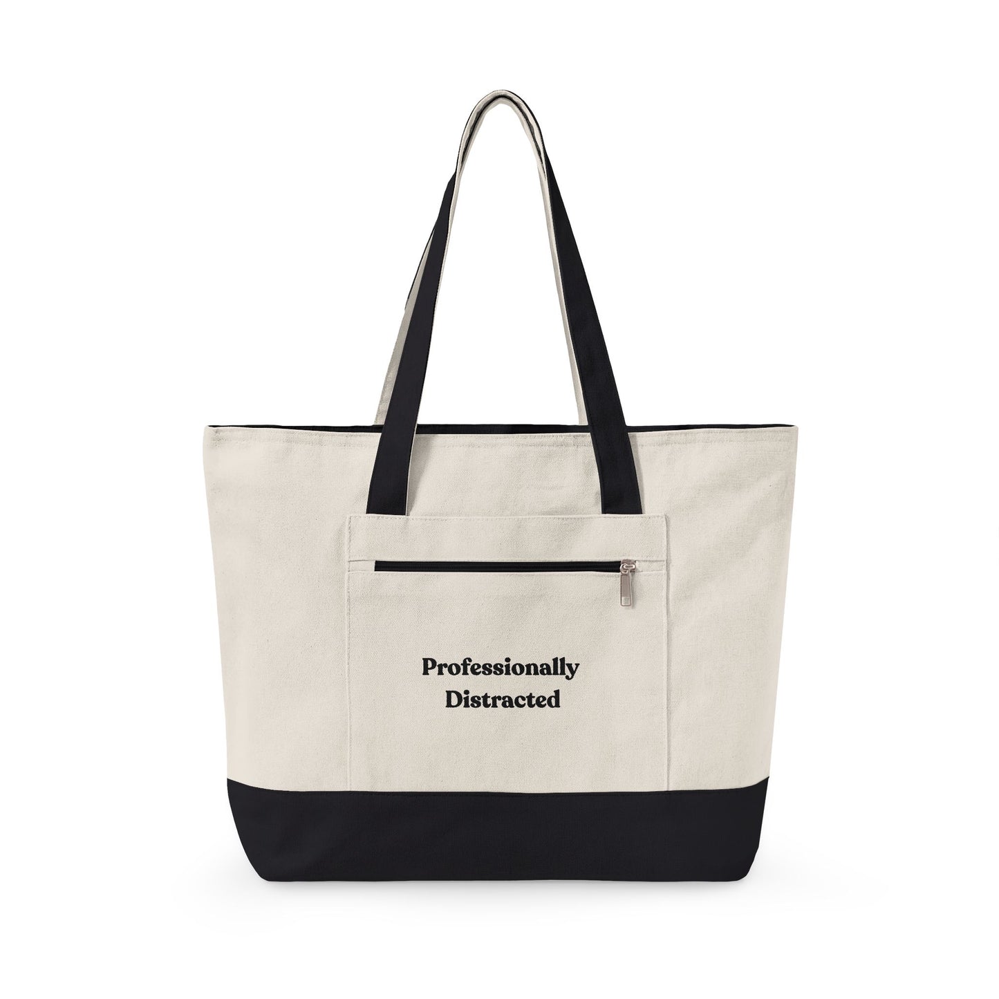 Professionally Distracted Zippered Everyday Tote