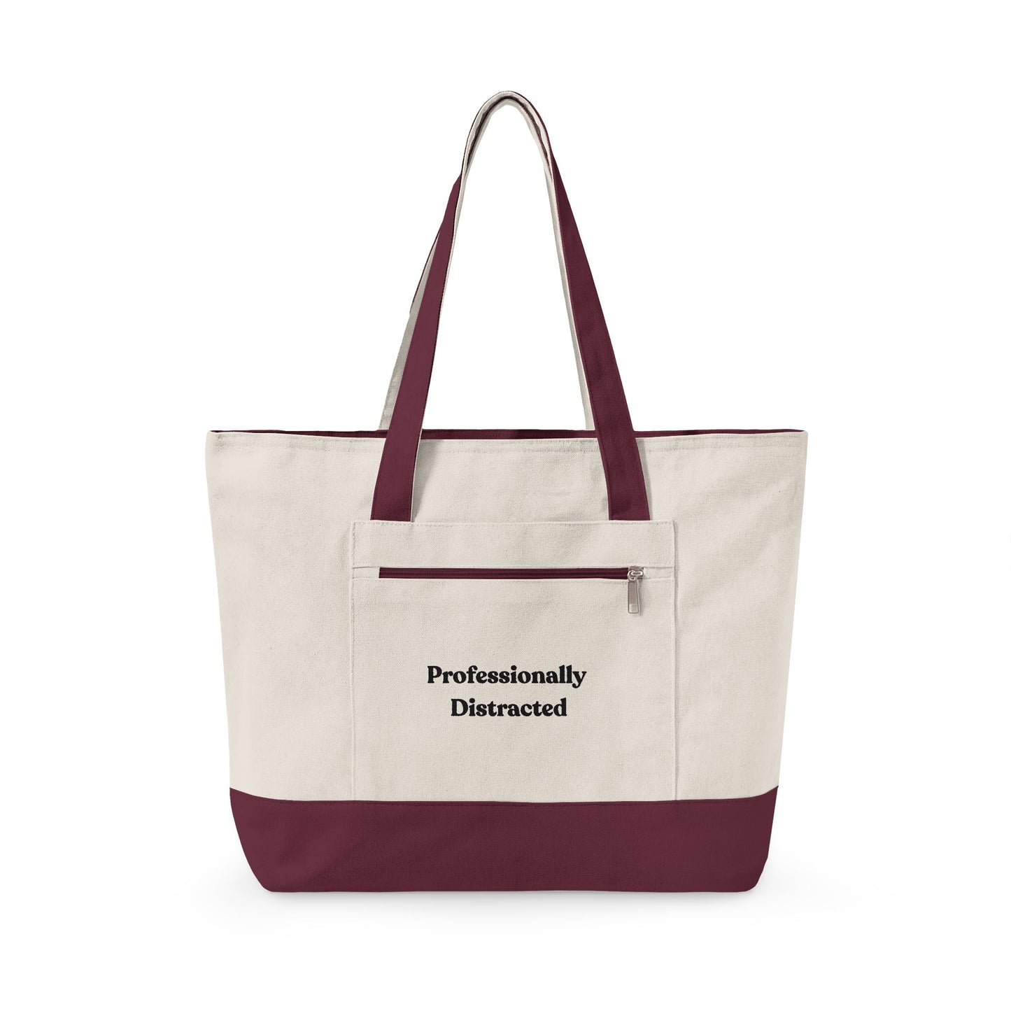 Professionally Distracted Zippered Everyday Tote