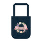 Canvas Tote Bag — Floral Wreath "Too Angry to be Quiet, Too Pretty to be Ignored" Eco Shopper