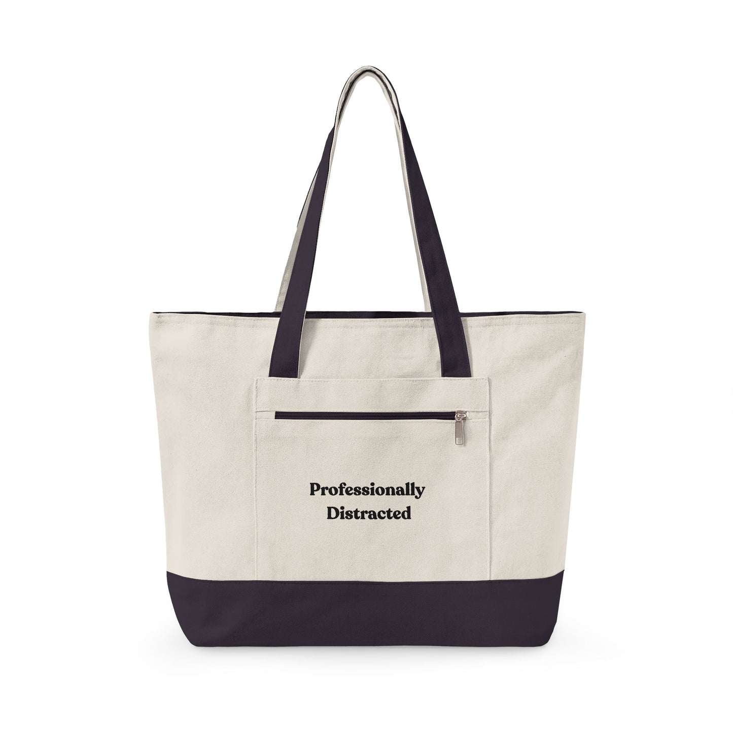 Professionally Distracted Zippered Everyday Tote