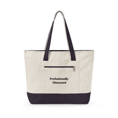 Professionally Distracted Zippered Everyday Tote
