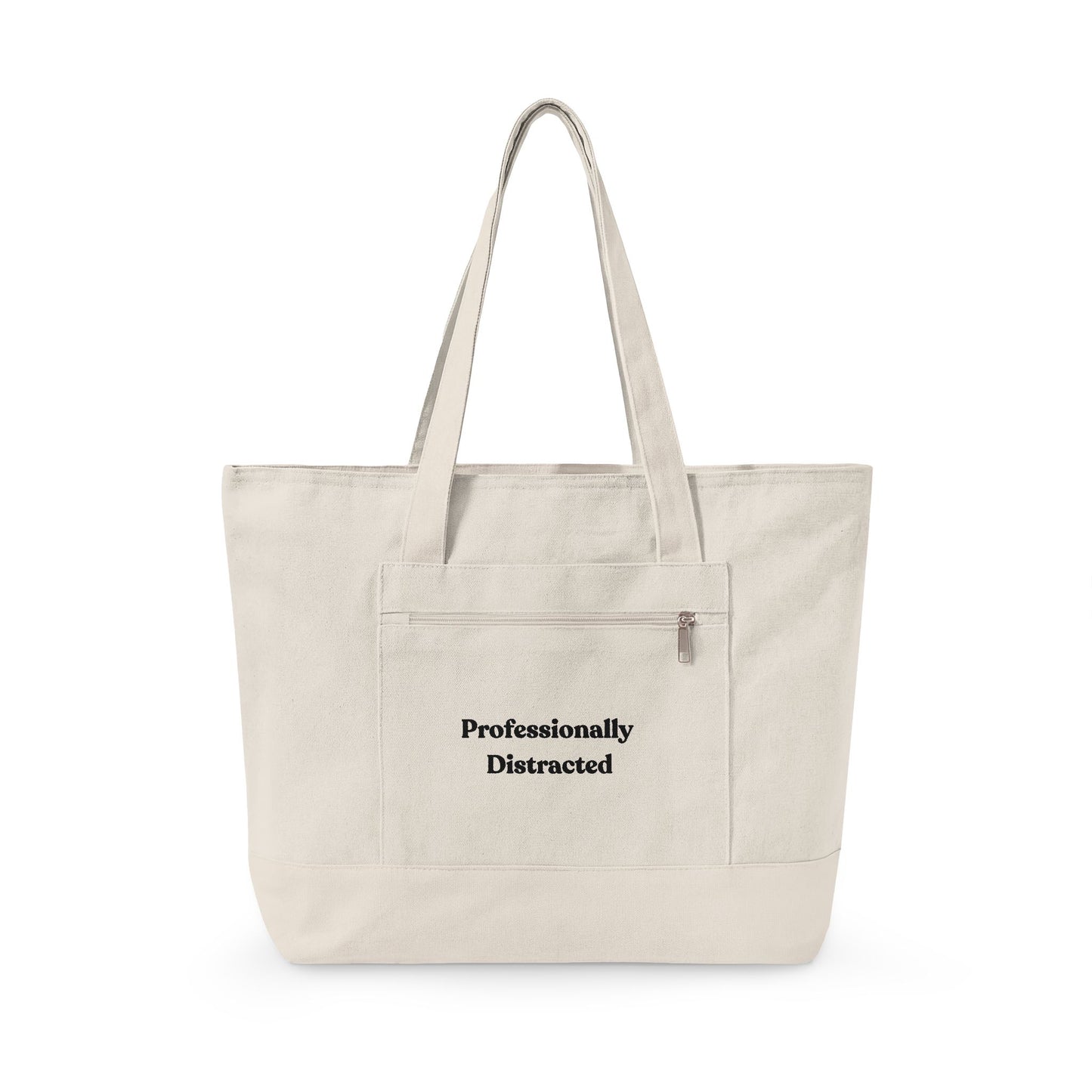 Professionally Distracted Zippered Everyday Tote