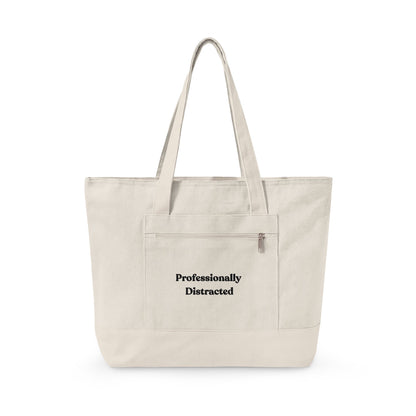 Professionally Distracted Zippered Everyday Tote