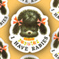 I have rabies, funny vintage dog illustration sticker