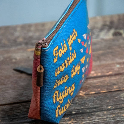 Flying Fucks | Hand printed MEDIUM Canvas Pouch