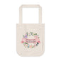 Canvas Tote Bag — Floral Wreath "Too Angry to be Quiet, Too Pretty to be Ignored" Eco Shopper