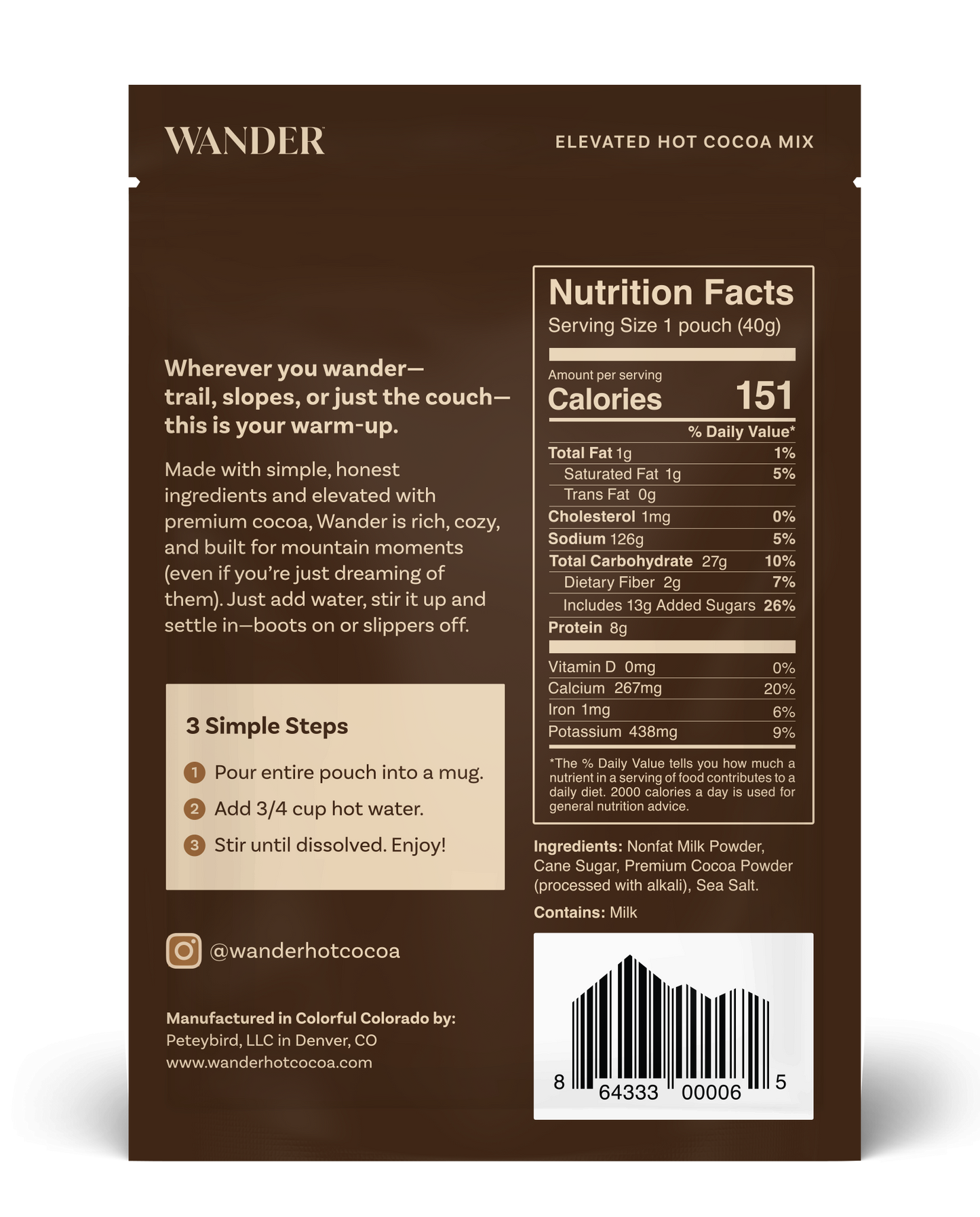 Hot Cocoa Mix - Single Serving Packs