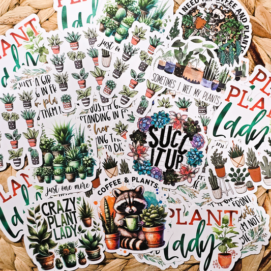 Plants Assorted Small 2" Vinyl Stickers