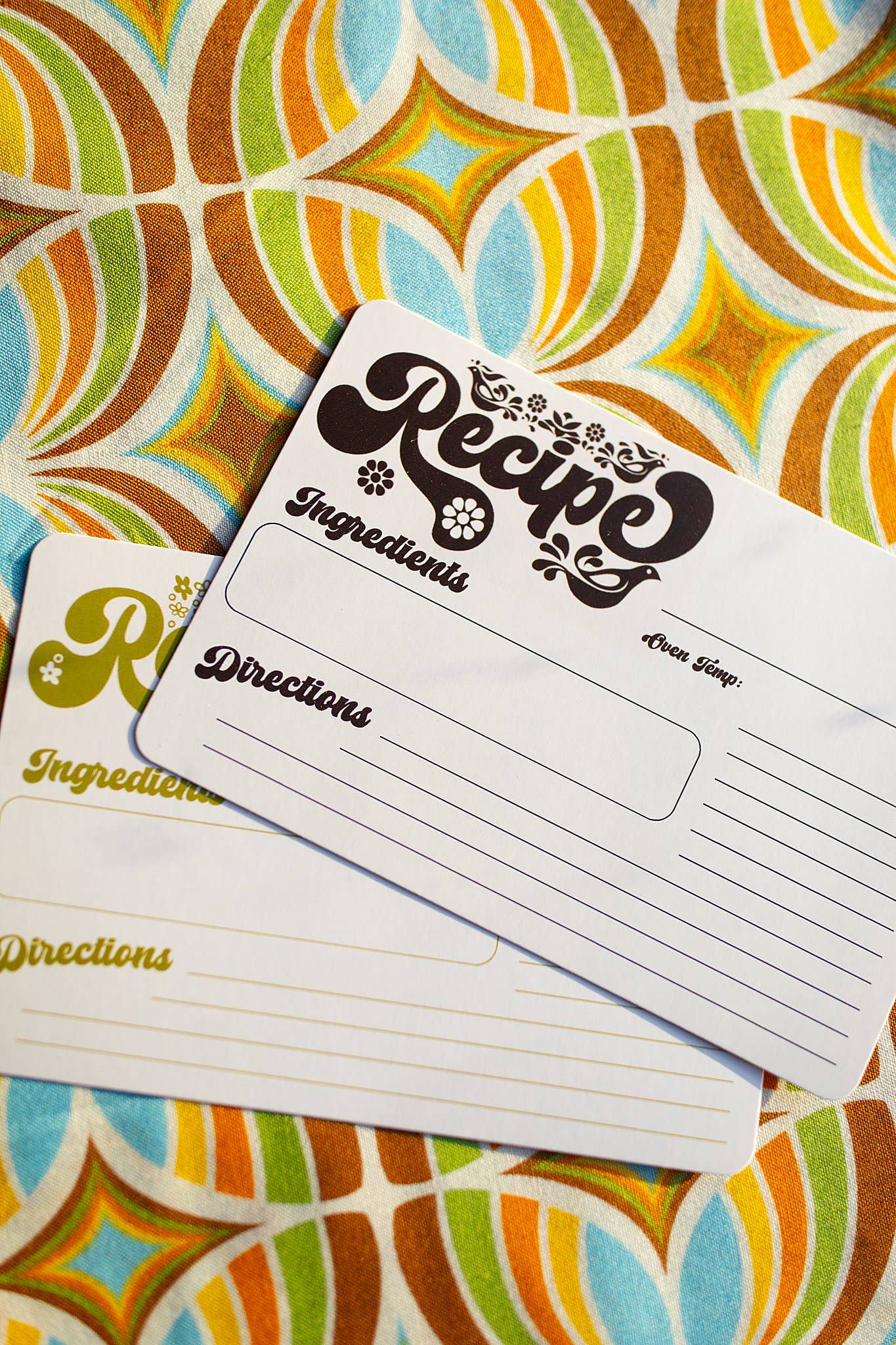 Retro Recipe Card Pack