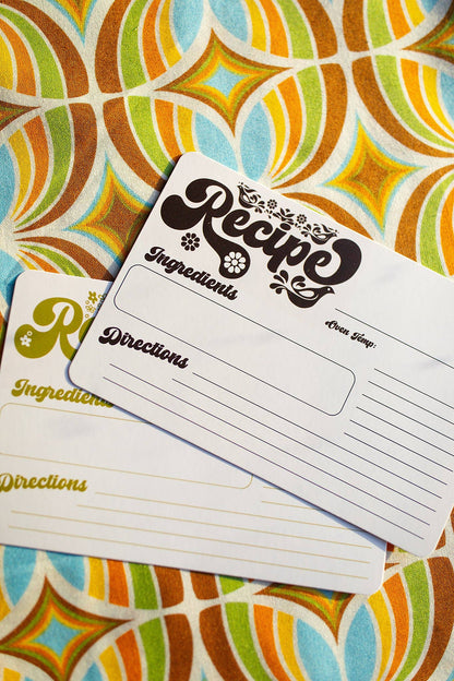 Retro Recipe Card Pack