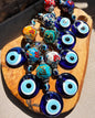 Evil Eye Keychain with Handpainted Ceramic Ball