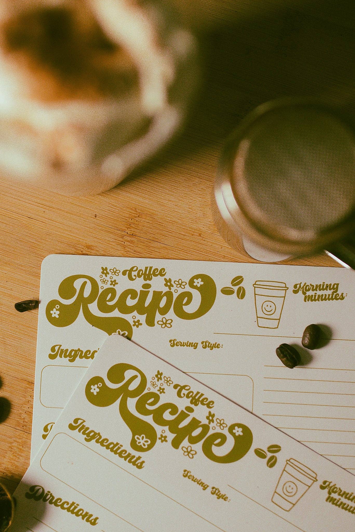 Retro Coffee Recipe Card Pack