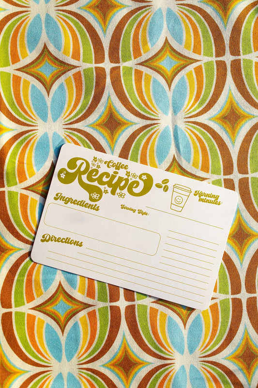 Retro Coffee Recipe Card Pack
